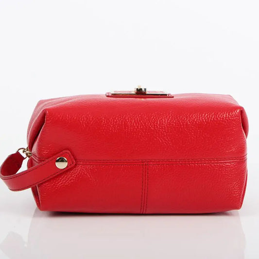 Fashion Trend Women Genuine Real Leather Underarm Bag Female Small Pouch Bag Lady Cosmetic Bags Make Up Beauty Bagsr