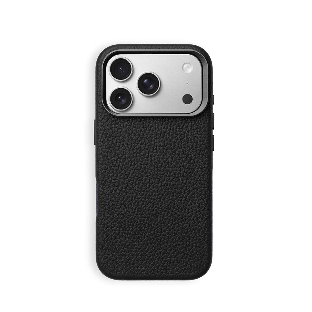 Luxury Magnetic Lychee Texture PU Leather Case For iPhone 17 16 Pro Max 15 14 13 For Magsafe Alloy Lens Shockproof Bumper Cover