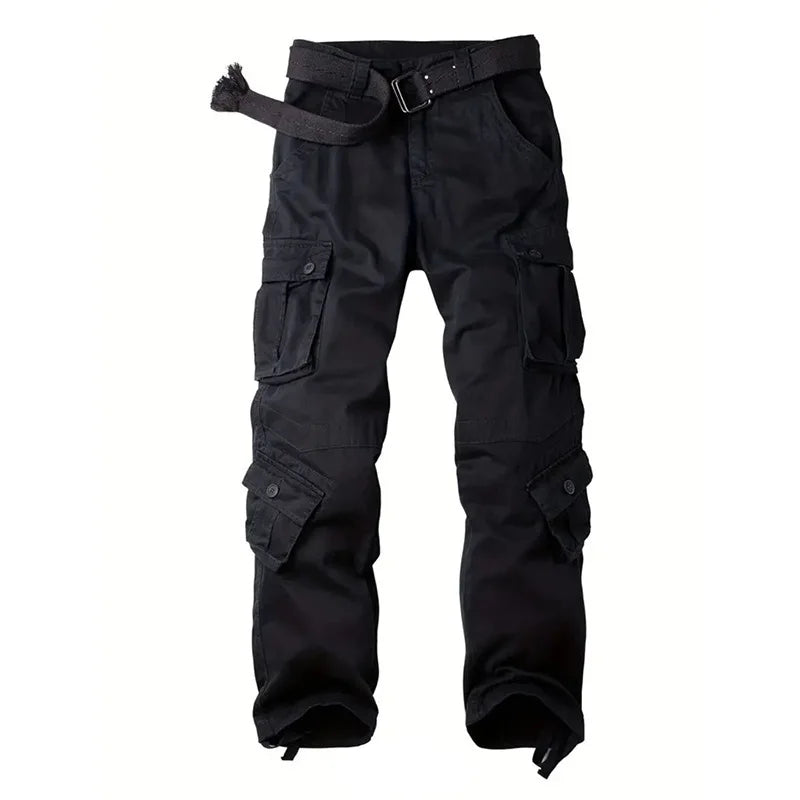 Multi-Pocket Work Pants Men Midweight Field Training Trousers Autumn 1/2Pcs Casual Cargo Pants Outdoor Tactical Hiking Trousers