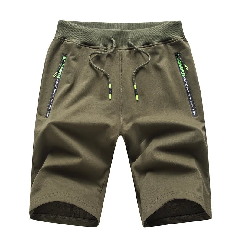 Men Summer Knit Cotton Knee Length Shorts Men Loose Sports Casual Pants Men Plus Size Breathable Lightweight Five Point Trousers