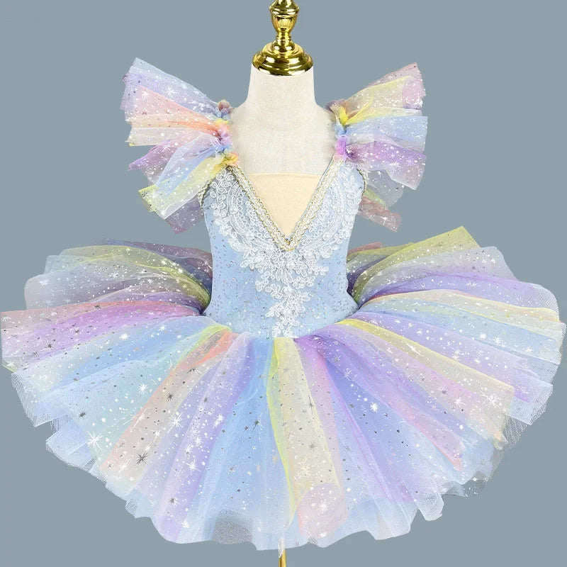Fashion Ballet Skirt Girls Clothes Children's Dance Costume Summer Performance Princess Dress Baby Tutu Ballet Leotard Vestido
