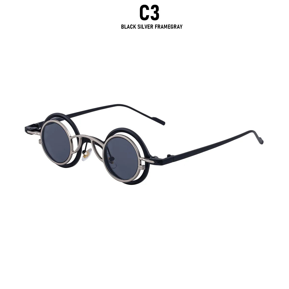 Steampunk Sunglasses For Men Metal Frame Vintage Retro Round Fashion Glasses Punk Dropshipping Gafas De Sol Lunette De Soleil