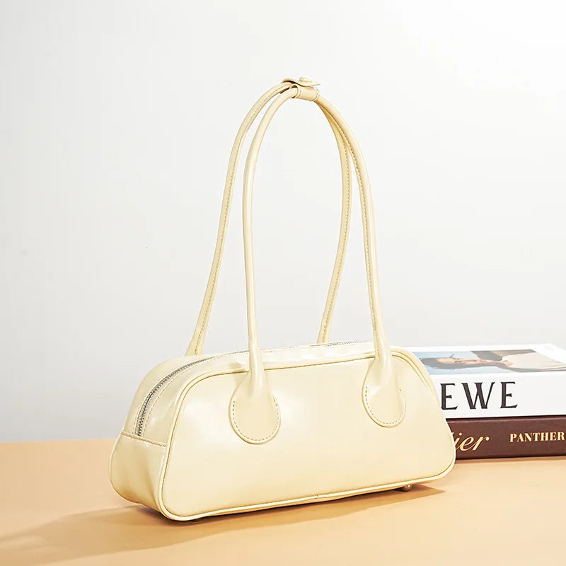 underarm cowhide Genuine leather handbags women vintage shoulder bag female korean luxury bag high quality 2025