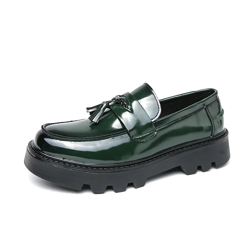 Genuine Leather Men Shoes Fashion Men Work Shoe Luxury Design Thick Bottom Elegant Formal Loafers Outdoor Comfort Business Shoe