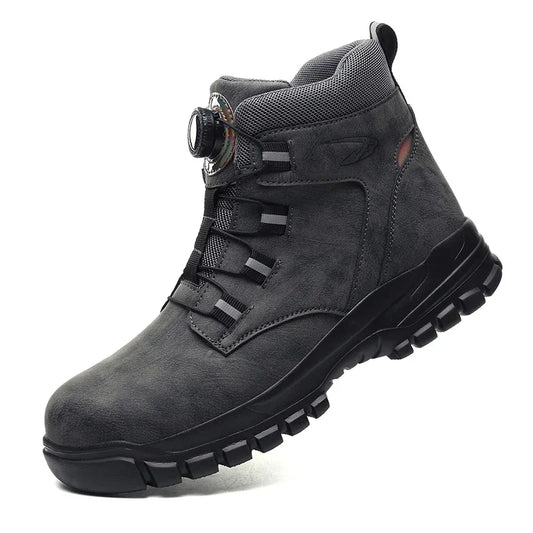 New 2024 Fashion Winter Warm Labor Boots For Men Waterproof Steel Toe Cap Safety Work Shoes Sneakers Male Footwear