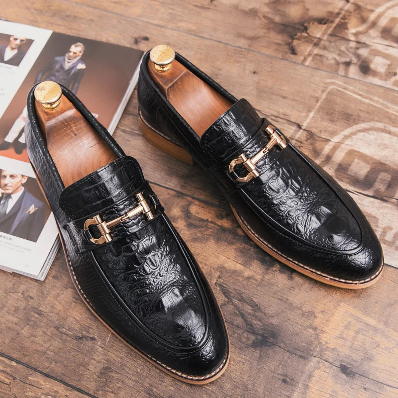 Trend Social Leather Shoes Men Wedding Party Office Leather Men's Dress Shoes Classic Casual Business Shoes For Men Loafers