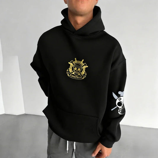 One Piece Men's Hoodie Sweatshirt Vinsmoke Sanji Japan Anime Spring Autumn and Winter Boys Long-sleeved Parent-child Outfit