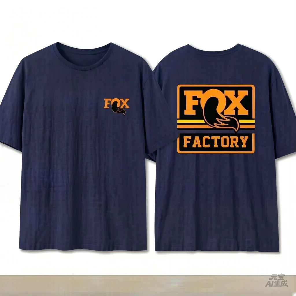 Summer Fox Racing Cross - country Mountain Bike Commemorative T - shirt High Quality Fashion Men Women Short Sleeve Round Neck