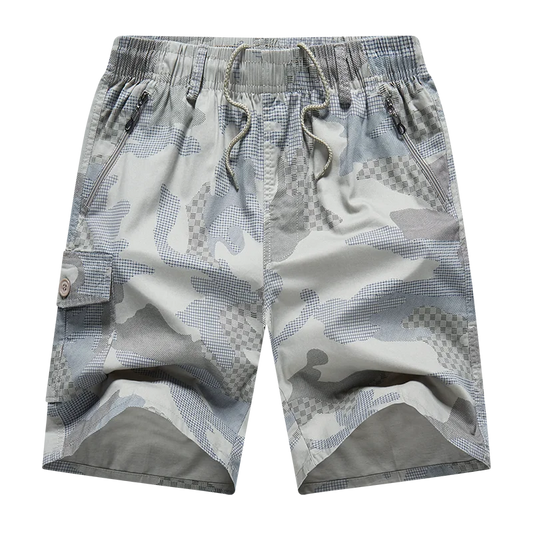 Men's Streetwear Sports Casual Shorts Big Size Loose Fit Knee Pants Man Clothes Fashion Zipper Pockets Drawstring Short Pants