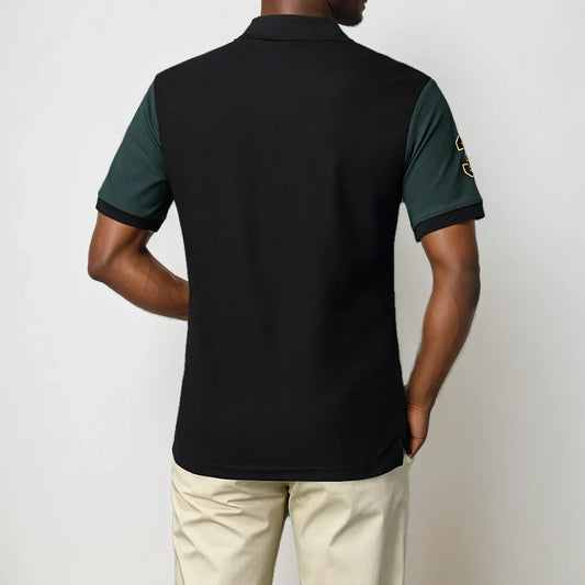 Men's polo shirt MIRACLE embroidery stitching color contrast classic fashion original design polo collar pure cotton breathable