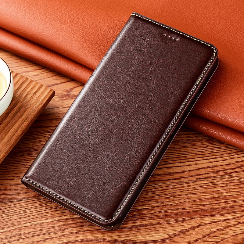 Crazy Horse Genuine Leather Flip Case For Apple iPhone 12 13 14 15 16 16e 17 Pro Max Plus Mini Air Phone Cover Card Cases