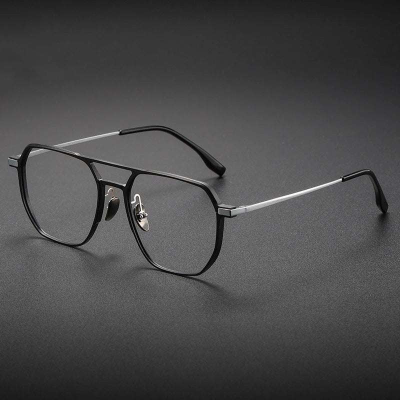 Large Frame Aluminum Frame Titanium Business Anti-Blue Light Reading Glasses Men Ladies Customizable Prescription ZY-20239