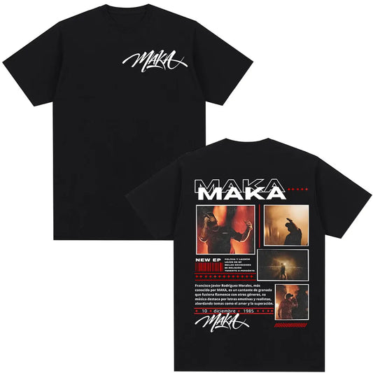Rapper Maka Aura 2025 Tour Merch T Shirts Men Women Fashion Vintage Street T-shirt Casual Cotton Short Sleeve T Shirt Streetwear