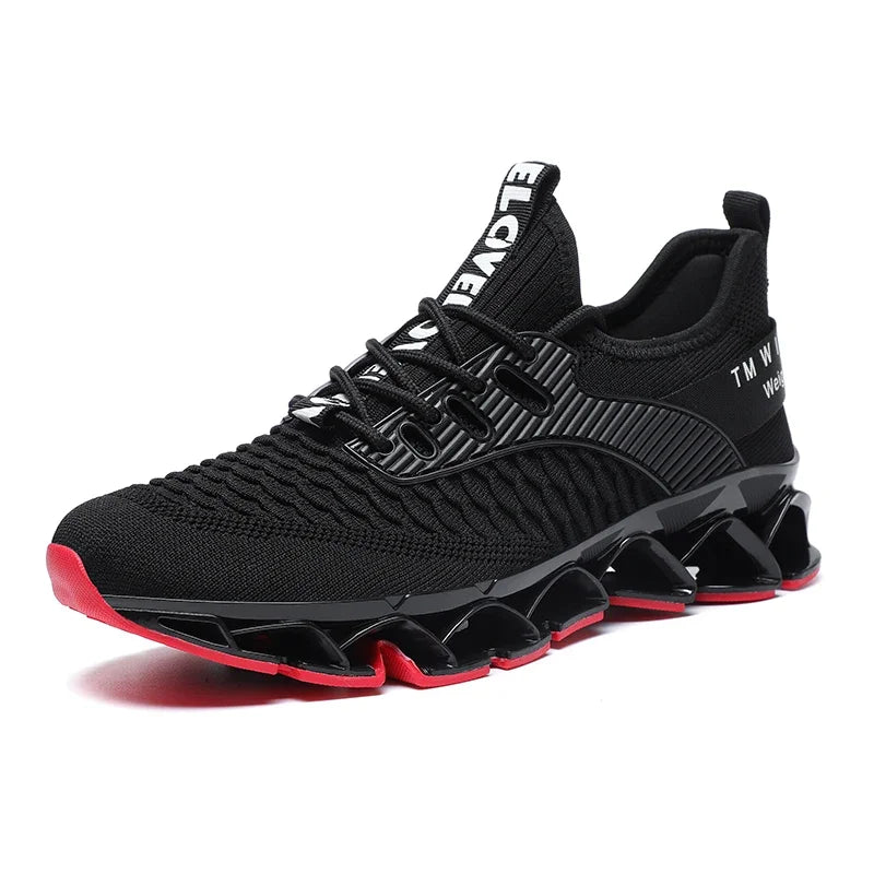 Men's Shoes Autumn Season New Soft Soled Simple Casual Sneakers Shoes Platform Mesh Breathable Lace Up Casual Running Shoes