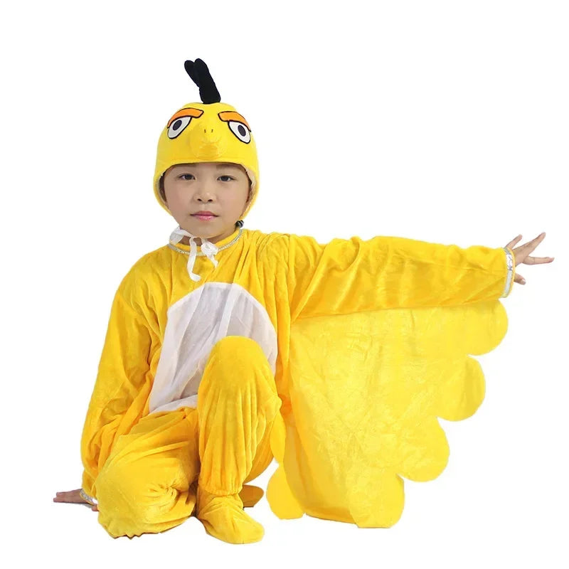 Kids Adults Animal Bird Oriole Parrot Swallow Eagle Woodpecker Cosplay Fancy Dress Jumpsuit Costume Gifts Set Halloween