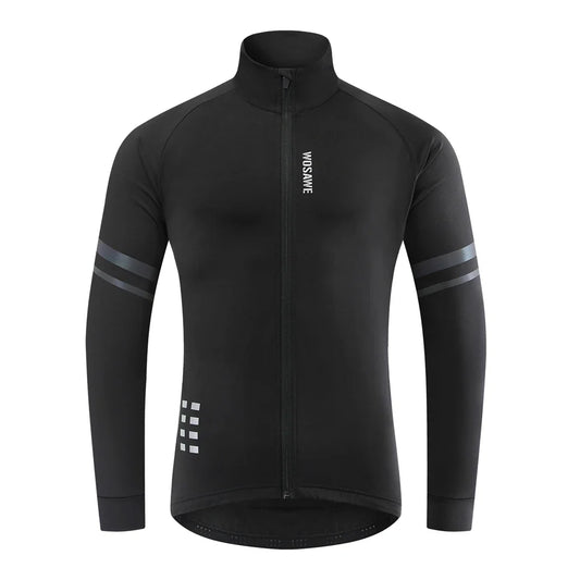 Men'sThermal Winter Cycling Jacket Fleece Lining Long Sleeve Jersey Windproof Running Riding Ciclismo Cycling Clothing