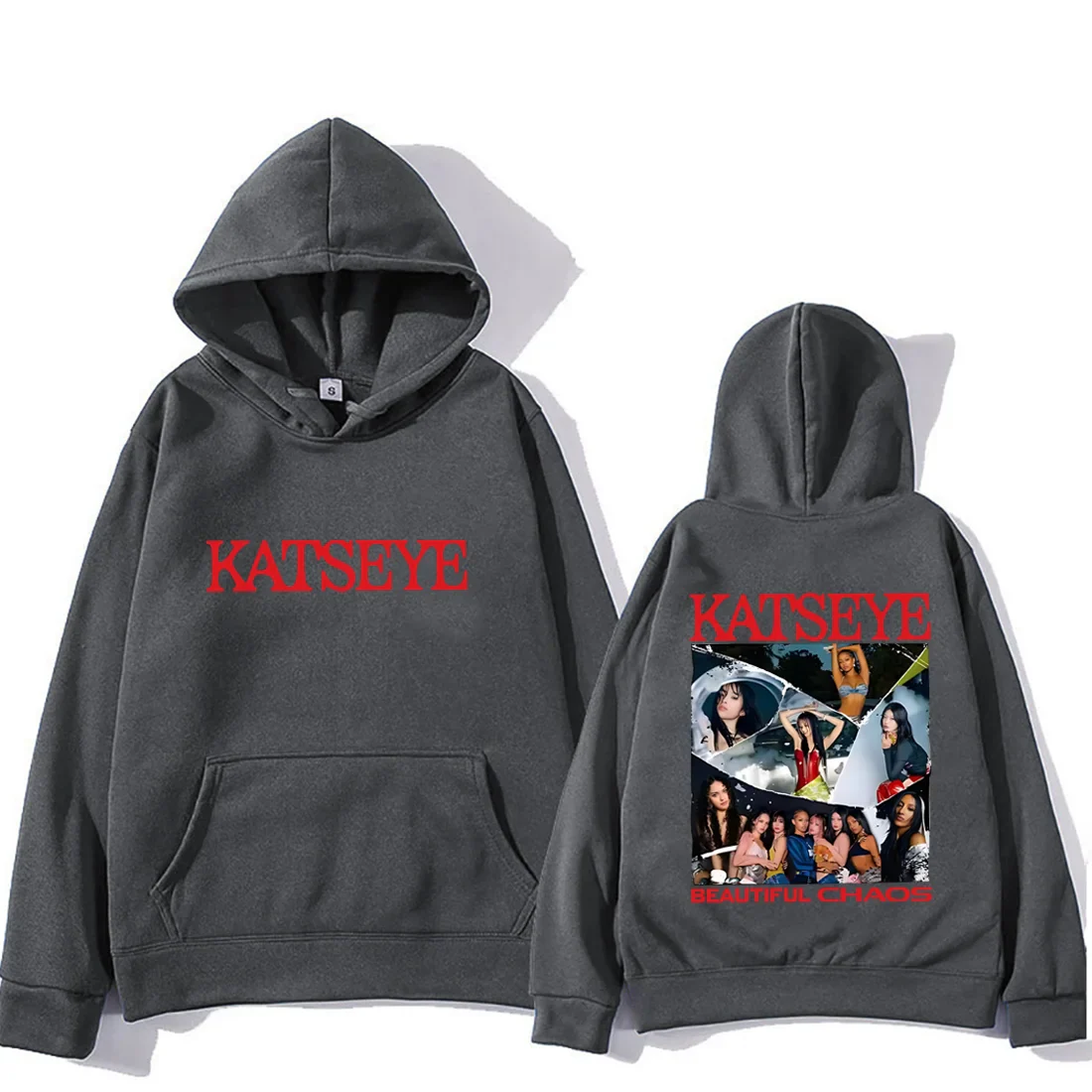KATSEYE The Beautiful Chaos fashion Hoodie Men Women's new Autumn Winter streetwear vintage clothes Fleece Long sleeve pullovers