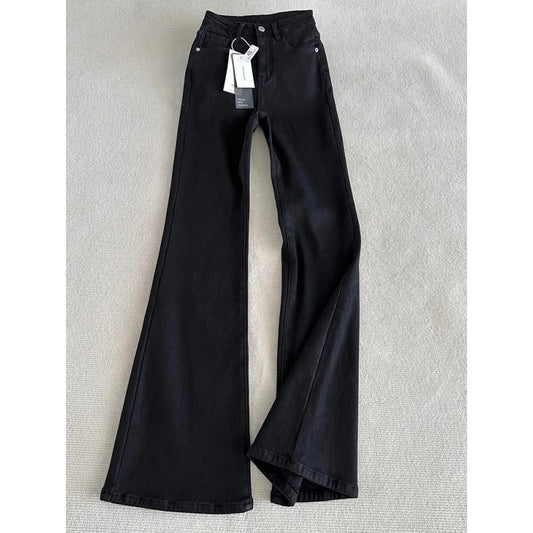 Y2K Loose Jeans Women Casual Trousers Baggy Denim Pants for Ladies Soft Stretch Waist Winter Thermal Fleece Lined Comfort Fit