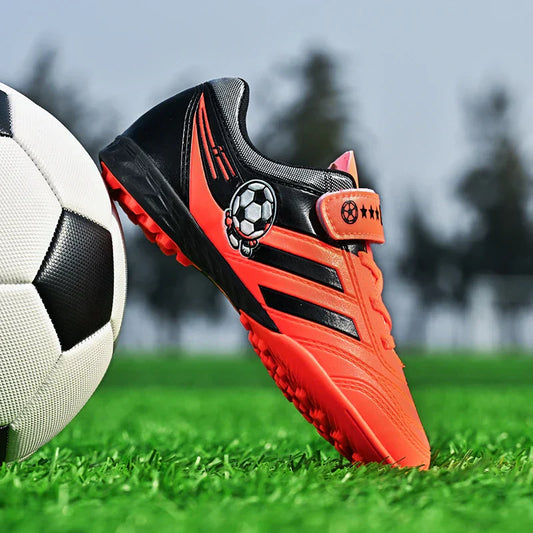 New Kids Turf Football Boots Training Shoes Soccer Shoes Drop Shipping Professional Match Grass Ultralight Cleats Boys Non-Slip