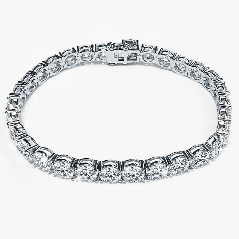 Luxury Jewelry VVS Moissanite Sterling Silver 925 Fashion Moissanite Tennis Chain Bracelet and Necklace For Women
