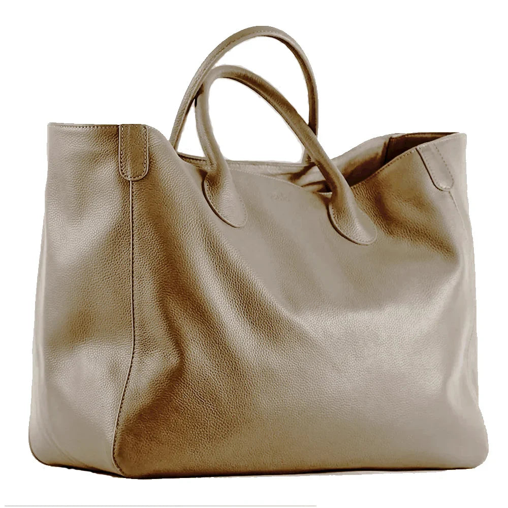 Roomy Women Bag Genuine Leather Handbag Luxury Cowhide Casual Tote Thick Real Natural Leather Bucket Shopper Daily Bag Big Purse