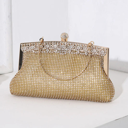 Shinny Luxury Clutch Bag Glitter Wedding Evening Bags with Rhinestone Shoulder Bags Small Handbags Hobos Fashion Party Purse