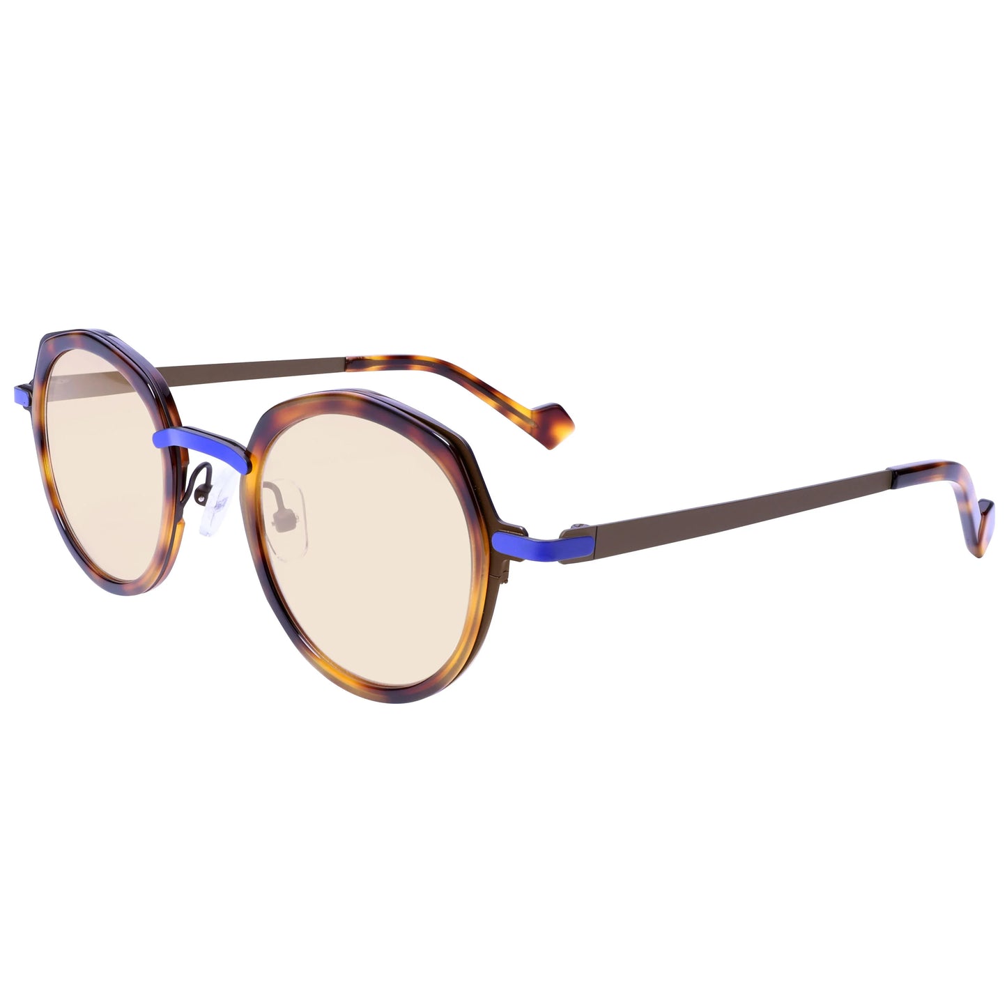 Acetate Sunglasses UV400 Polarized Green Metal Frame Lightweight Comfortable Fashion Sun Glasses with Colored Bridge