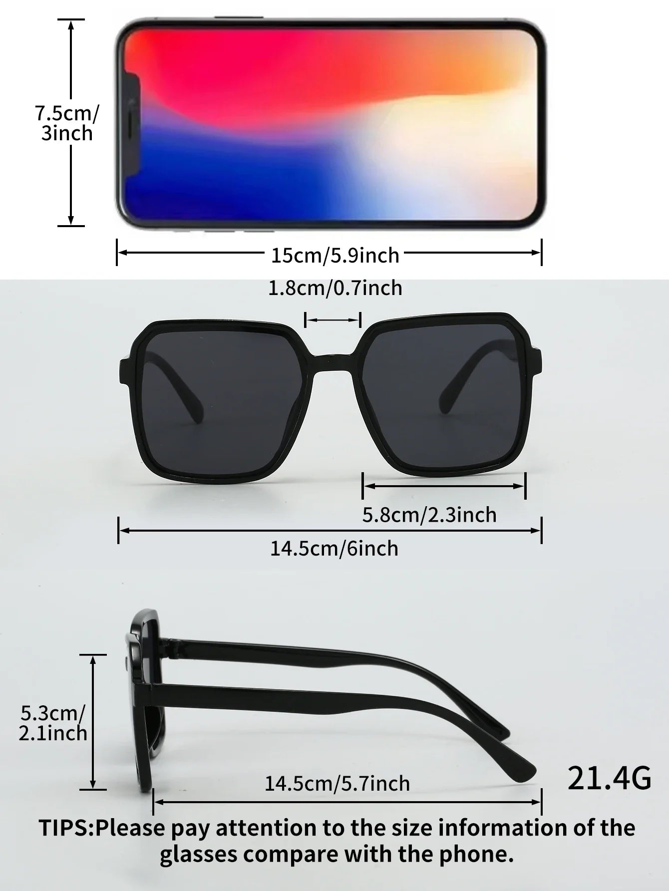 12Pcs Fashionable Oversized Square Frame Glasses Set, Classic Trendy Color Combinations, Stylish Outfits, Daily Life