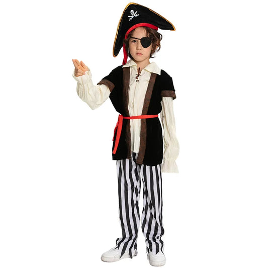 Children's Halloween Pirate Costumes for Boys Kids Children Pirate Costume Fantasia Infantil Cosplay Clothing