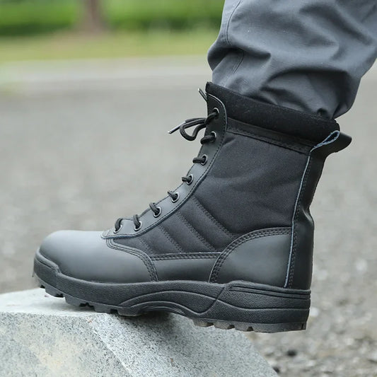 Boots Men Boots Special Force Desert Combat Boots Outdoor Hiking Boots Ankle Shoes Men Work Safty Shoes