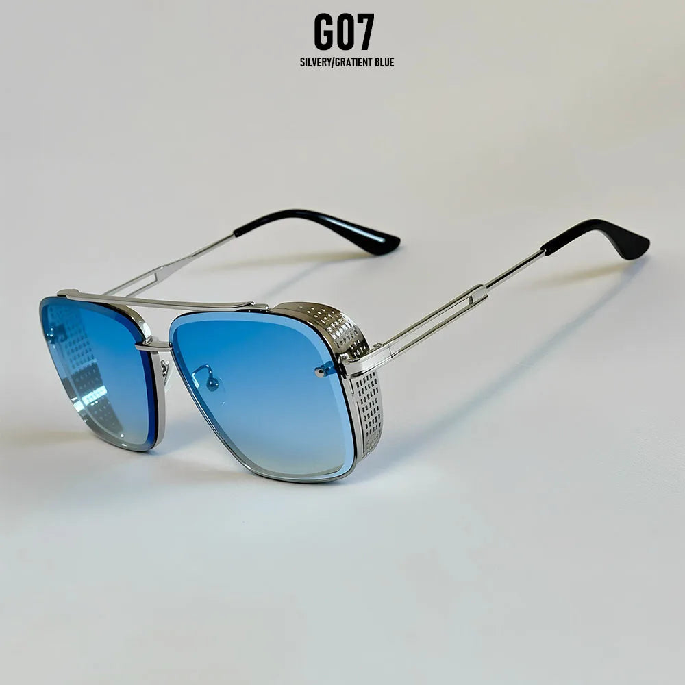 Square Punk Sunglasses For Men Vintage Steampunk Sunglasses Women Trendy Retro Luxe Fashion Glasses Gafas De Sol Hombre Oculos