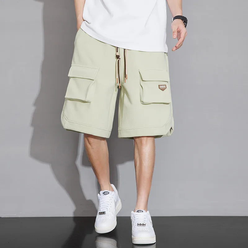 2024 Mens Shorts Summer Knee Length Casual Bermuda Male Y2k Sport Basketball Loose Cool Oversize Big Size Fashion Breeches Black
