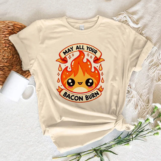 Calcifer top women designer summer harajuku t shirt girl Japanese manga clothing
