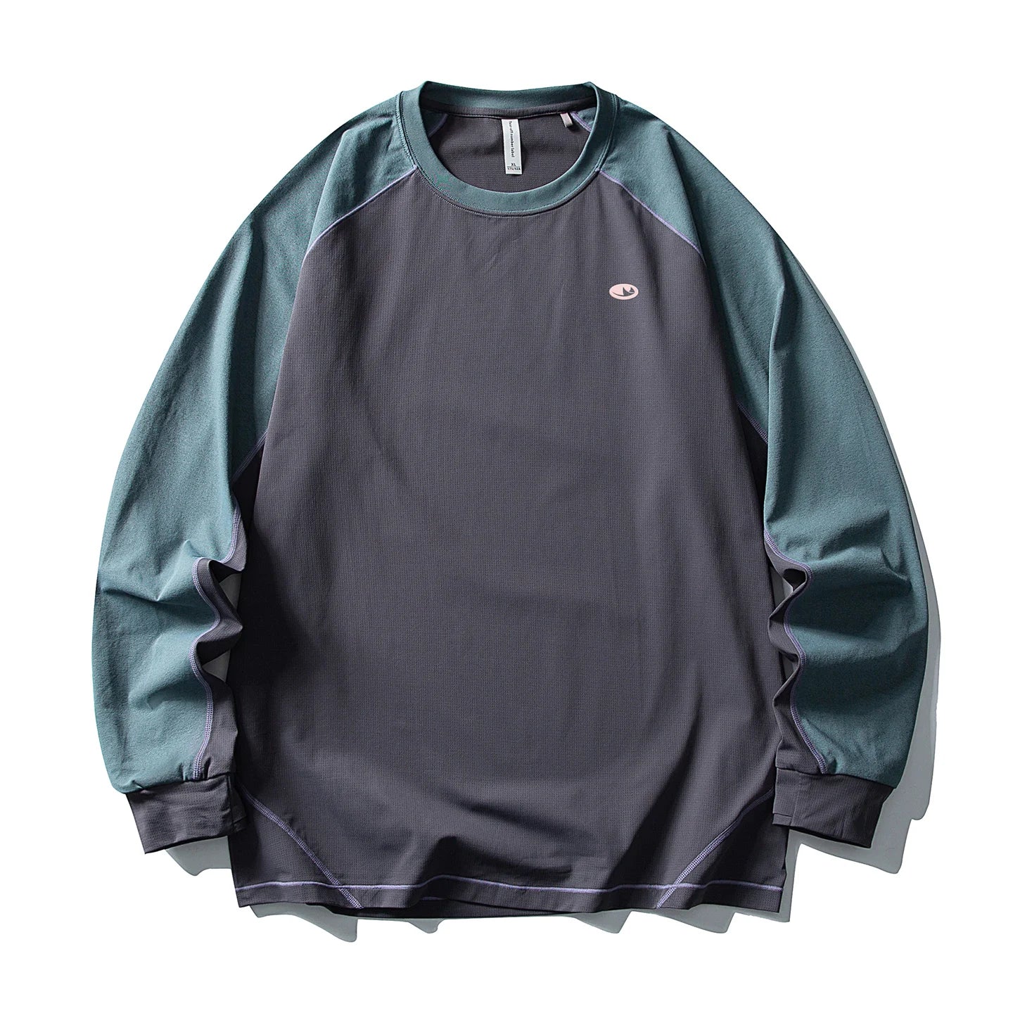 Men's Color - Block Long Sleeve UV Protection Shirt Lightweight Quick - Dry Antibacterial Outdoor T - Shirt