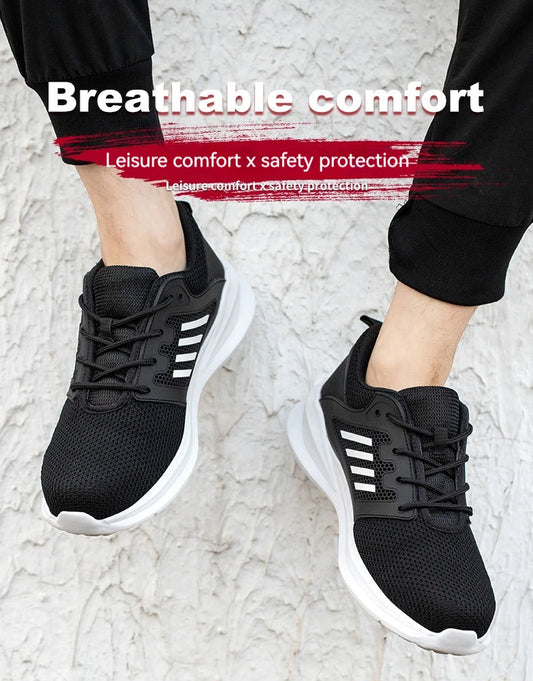 Safety Work Shoes Steel Toe Protective Boots Women Men Anti-Punctur Work Boots Indestructible Safety Shoes Outdoor Sneaker