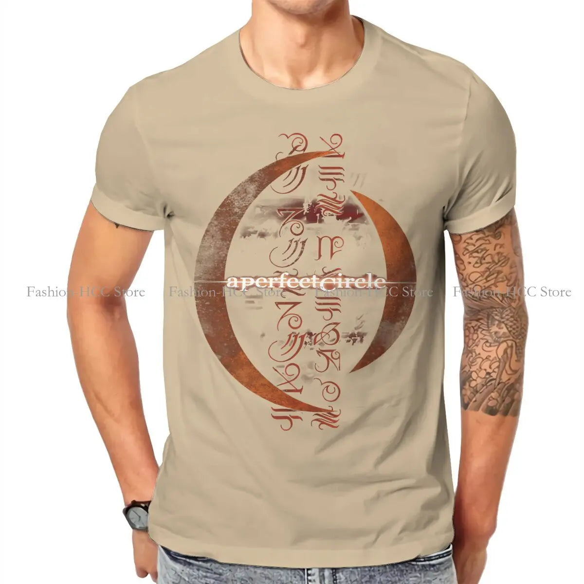 Tool Band A Perfect Circle Mer De Noms T Shirt Harajuku Grunge Men's Tshirt Cotton Men Clothes