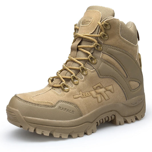 New Men Tactical Boots Army Breathable Desert High Quality Unisex Waterproof Male Hunting Boots Ankle Work Climbing Hiking Shoes