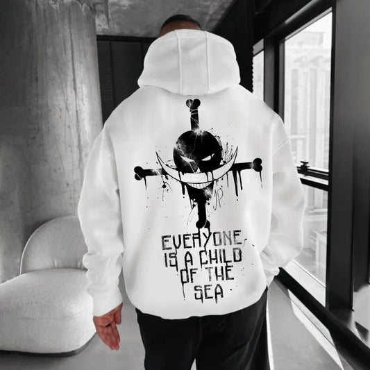 One Piece Men's Zipper Coat Hoodie Sweater Long-sleeved Jacket Edward Newgate Anime Spring And Autumn Niche Warm Top Winter
