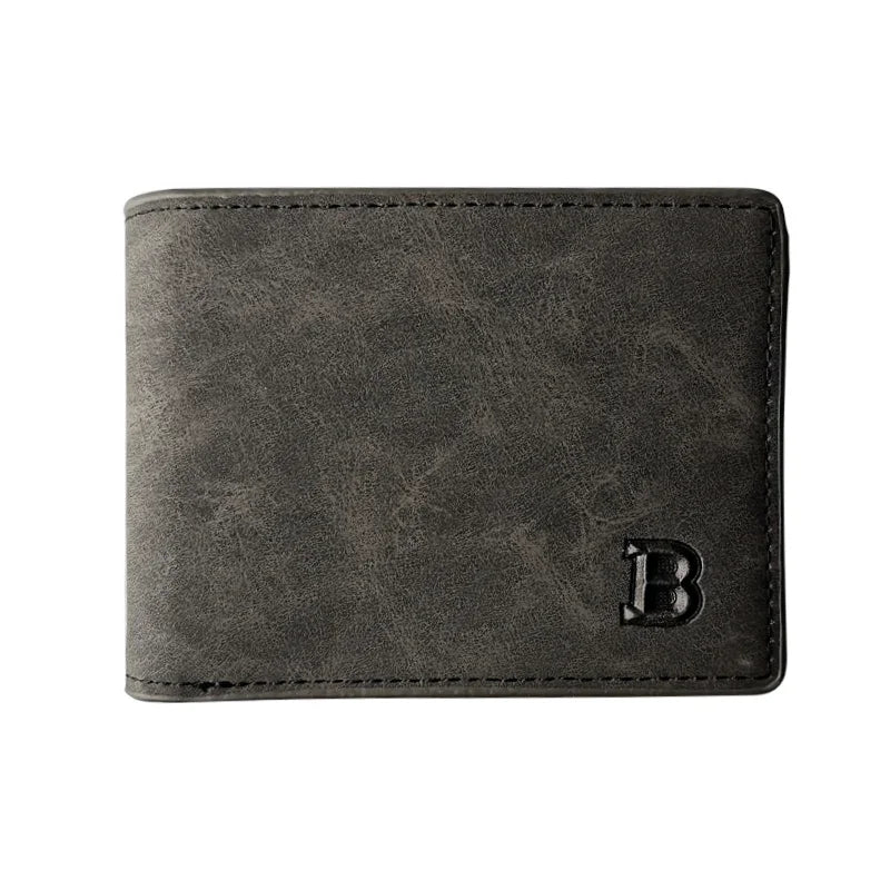 Zipper Coin Pocket Holder Wallet for Men Classic High Quality PU Leather WalletBusiness Minimalist Thin Short Card Holder Purse