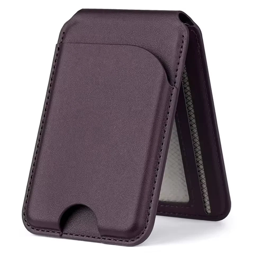 2 in 1 Magnetic MagSafe Wallet Stand, Leather Magnetic Card Holder Wallet for iPhone16/15/14/13/12 Series with Adjustable Holder