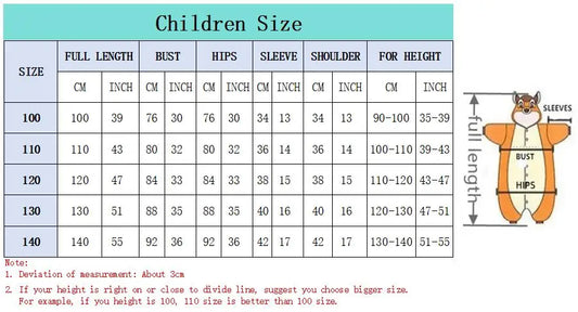 Cartoon Kigurumi For Kids Animal Onesies Children Pyjamas Halloween Cosplay Costumes