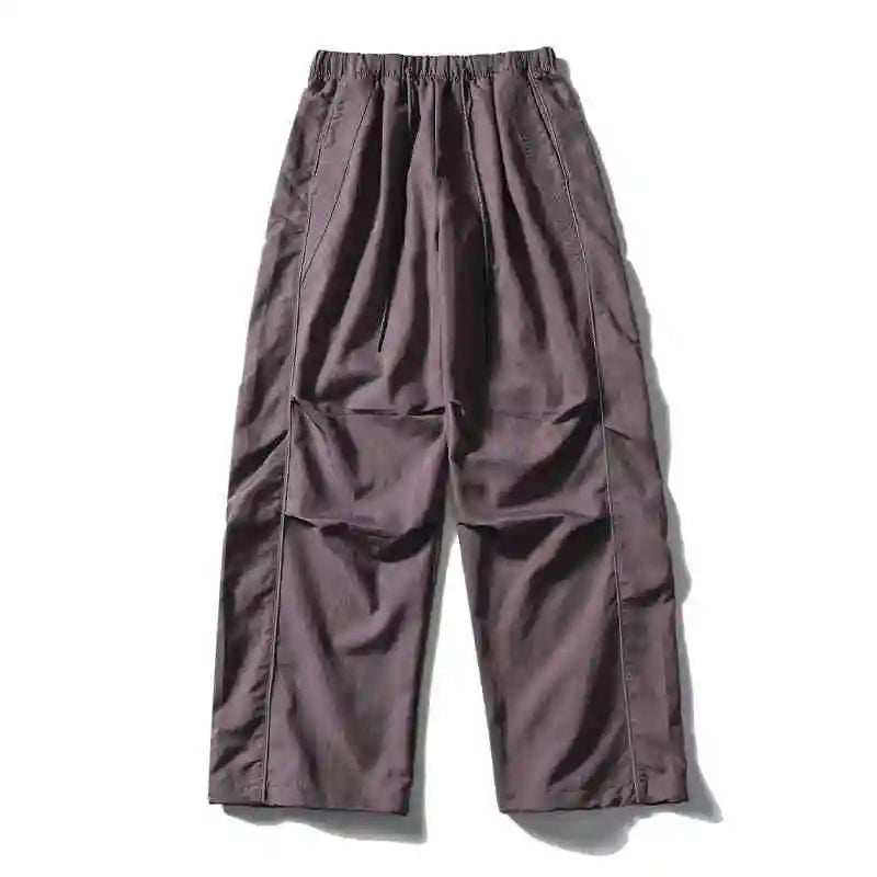 Korean Streetwear Waterproof Outdoor Utility Cargo Pants For Men Quick Dry Adjustable Hem Oversized Sport Casual Pants Trendy