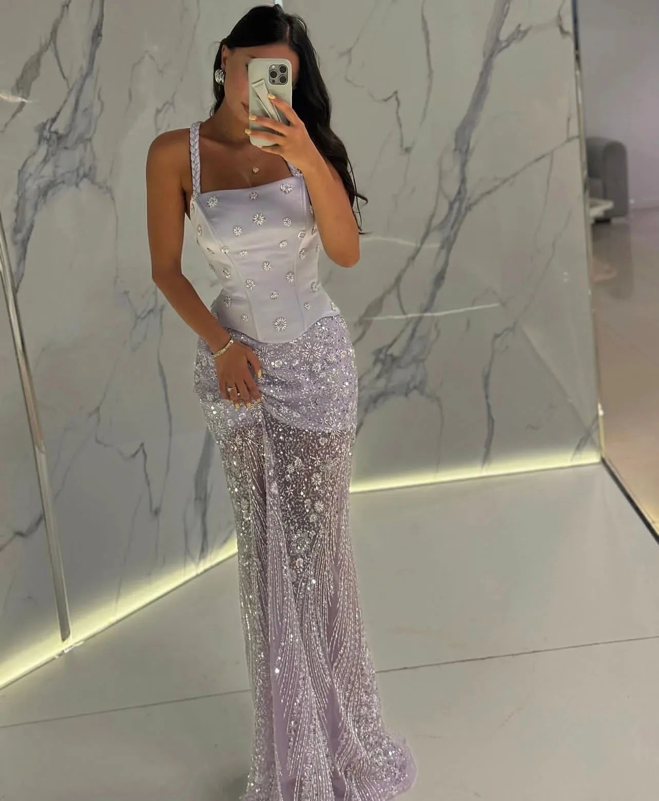 Luxury Crystal Evening Dress Strapless 2025 Elegant Off-Shoulder Wedding Party Gown Mermaid Dresses Customized
