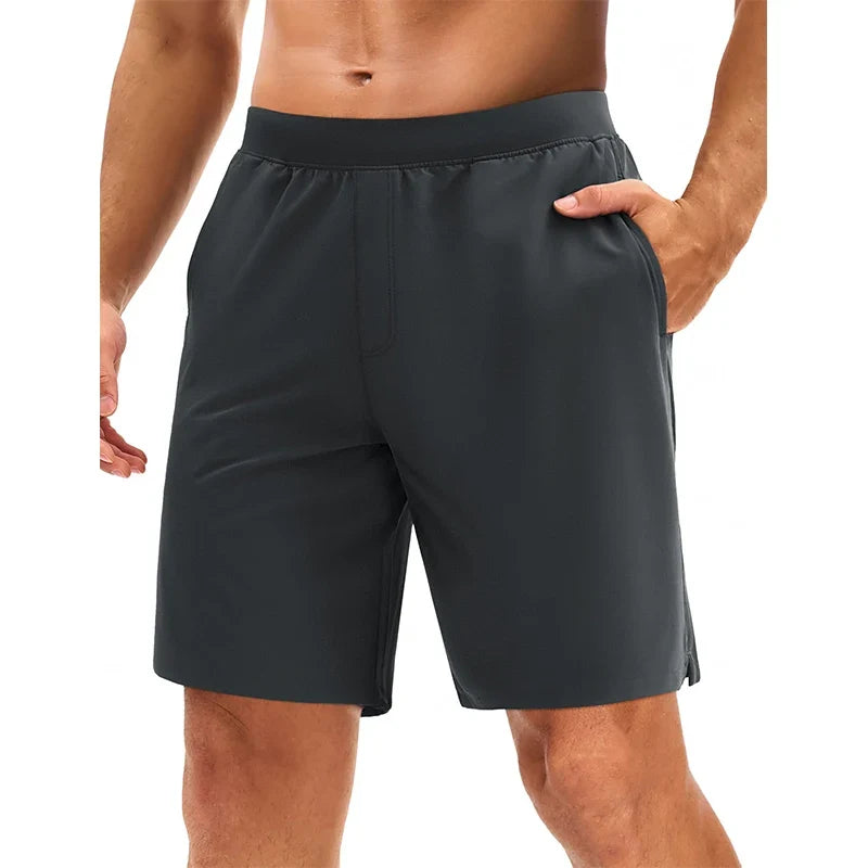 Men's UPF 50+ Athletic Running Shorts 8 inches Quick Dry Lightweight Workout Gym Sports Hiking Shorts with 3 Pockets