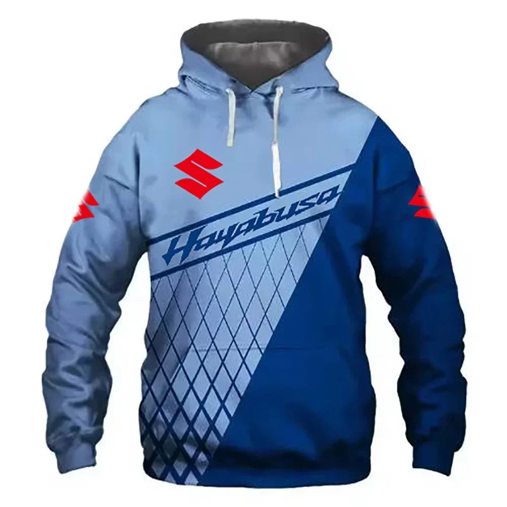 men's hoodie, urban fashion 3D printed casual sportswear, outdoor fashion Suzuki Enduro motorcycle street racing clothing