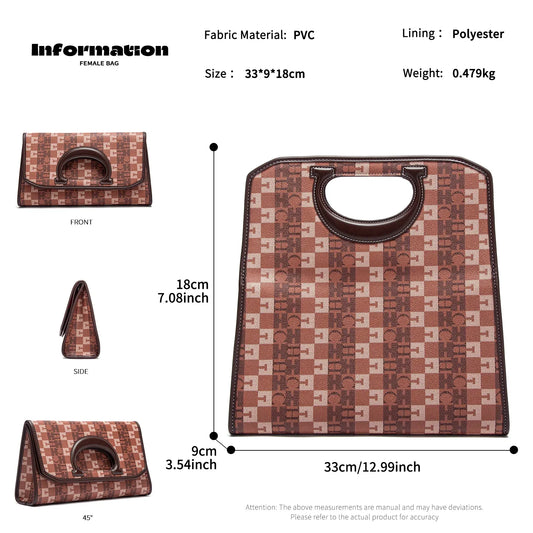 Summer Retro New 2025 Foldable Wallet Handbag Women's Tote Bag Printed Design Storage Bag