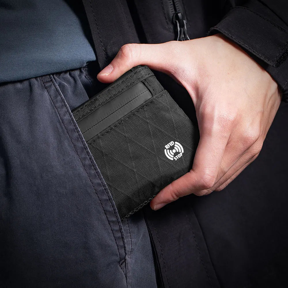 Zipper Rfid Wallet Mini Coin Purse Women Men's Nylon Short Wallet Retro Key Card Holder Small Money Bag Trend Youth Mini Handbag