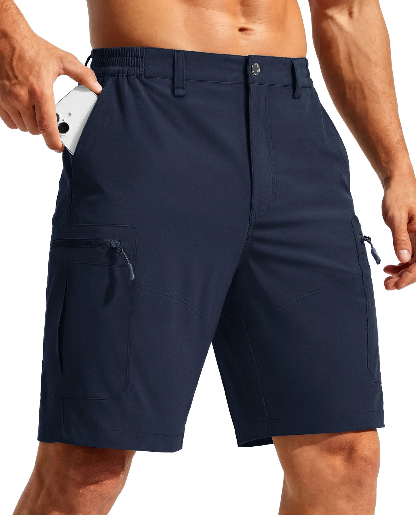 Men's Hiking Cargo Shorts 9" Quick Dry Lightweight Water Resistant Nylon Shorts Summer Casual Golf Work with 5 Pockets