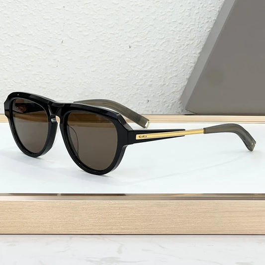 706 Original Luxury Sunglasses Oval Acetate for Men Women Top High Quality UV400 Classical Vintage Outdoor Eyeglasses with Case