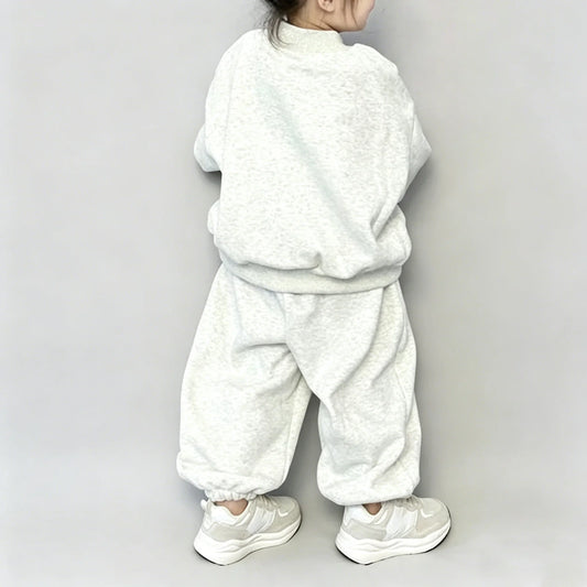 Children Clothing Sweatshirt Sets Autumn Baby Boys Girls Fashion Simple Letter Print Pullover Top+Pants 2PCS Suit Kids Tracksuit